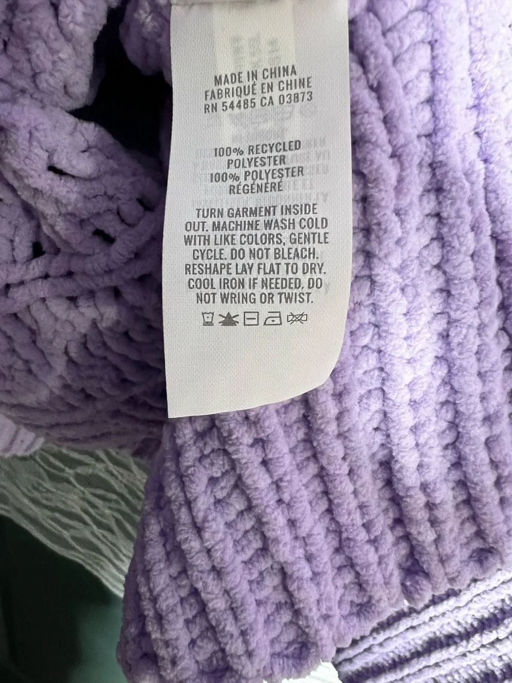 Aerie Lavender Cable Knit Quarter Zip Sweater XL Cozy Oversized Pullover